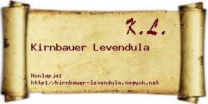 Kirnbauer Levendula névjegykártya